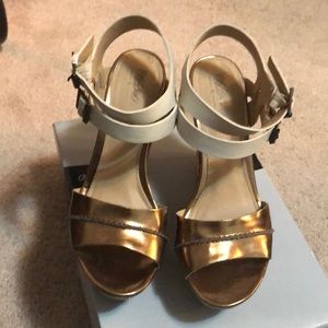 Bronze colored Wedge heels